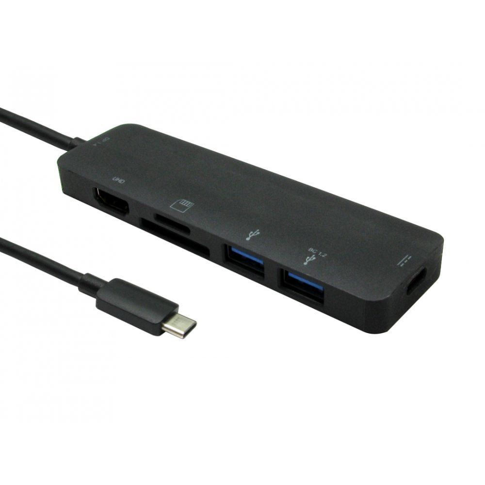 Cables Direct NLUSB3C-6PHUB laptop dock/port replicator USB 3.2 Gen 1 (3.1 Gen 1) Type-C Black - Image 1