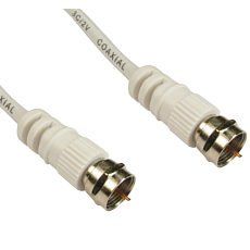 Cables Direct 2FW-01 coaxial cable 1 m F-type White - Image 1