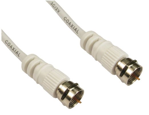 Cables Direct 2FW-15 coaxial cable 15 m F-type White