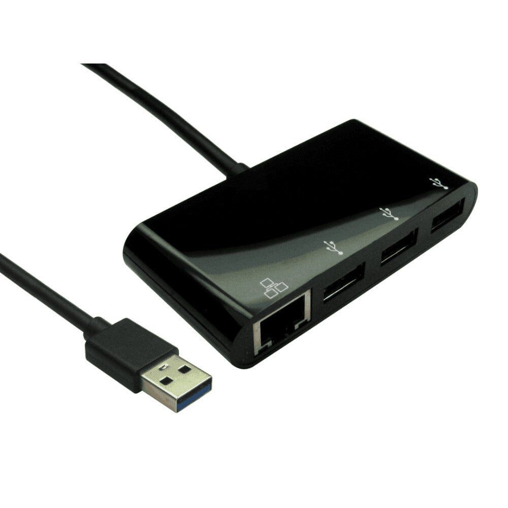 Cables Direct USB3-ETHGHUB-BK laptop dock/port replicator USB 3.2 Gen - Image 1