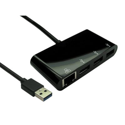 Cables Direct USB3-ETHGHUB-BK laptop dock/port replicator USB 3.2 Gen