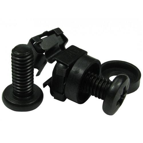 Cables Direct CDL Pack of 50 M6 Cage Nuts Black - Image 1