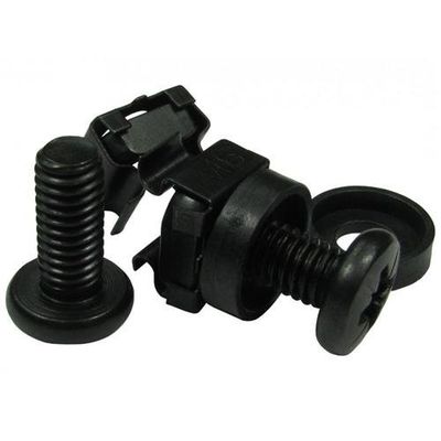 Cables Direct CDL Pack of 50 M6 Cage Nuts Black