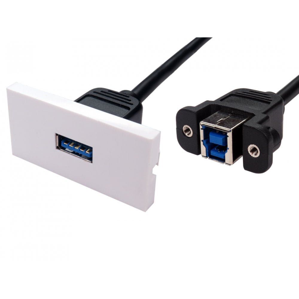 Cables Direct USB3 Euromod USB cable USB 3.2 Gen 1 (3.1 Gen 1) USB A USB B Black - Image 1