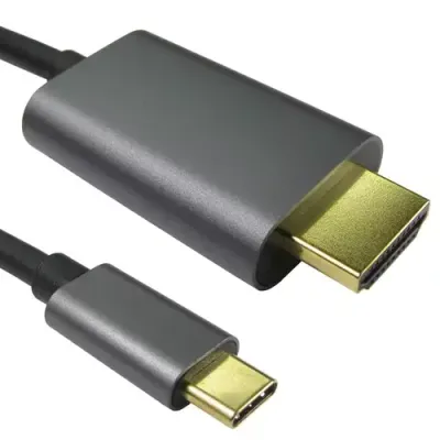 Cables Direct USB3C-8KHDMI-1MA HDMI cable 1 m HDMI Type A (Standard) USB Type-C Black, Grey - Thumbnail 2