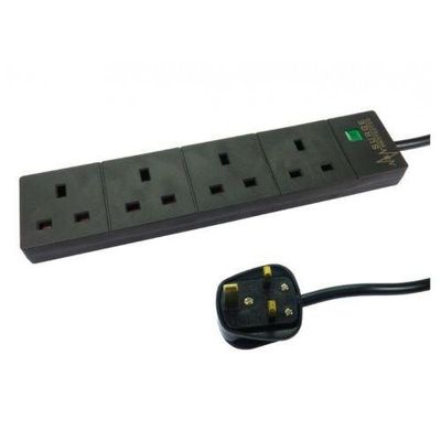 Target RB-02M04SPDBLK power extension 2 m 4 AC outlet(s) Indoor Black - Thumbnail 2