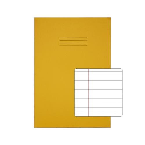 Rhino A4 Plus Exercise Book Yellow Ruled 80 page (Pack 50) VDU080-243 - Image 1