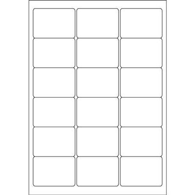 Valuex Multipurpose Label 63.5X46.6Mm 18 Per A4 Sheet White (Pack 1800 Labels) - 15187Sm