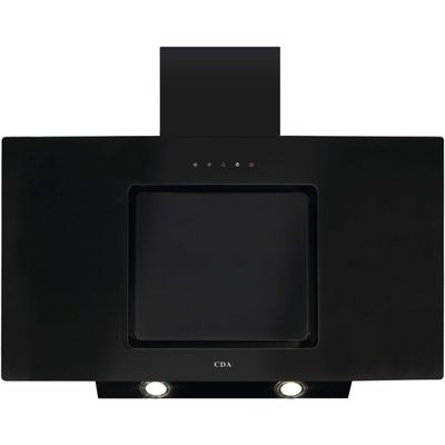 CDA EVA90BL 90cm Angled Chimney Cooker Hood with Touch Controls - Black