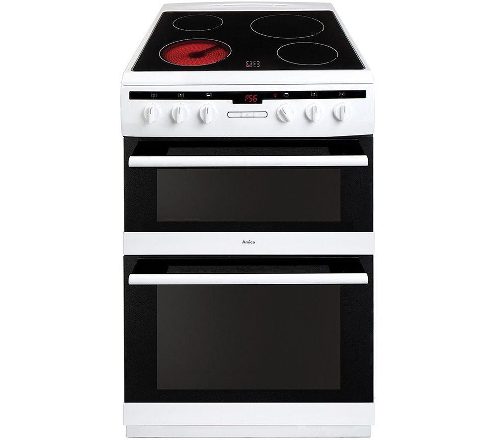 AMICA AFC6550WH 60 cm Electric Ceramic Cooker - White, White - Image 1