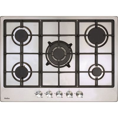 Amica AGH7100SS 68cm 5 Burner Gas Hob - Stainless Steel