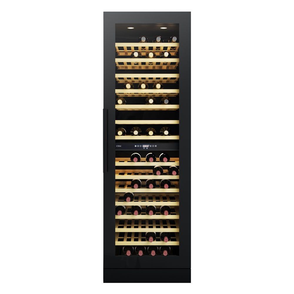 CDA FWC881BL Freestanding Full Height Dual Zone Wine Cooler Black 600mm - Image 1