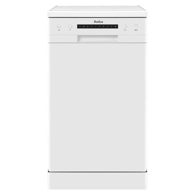 Amica Slimline Freestanding Dishwasher White 9 Place Half Load ADF410WH