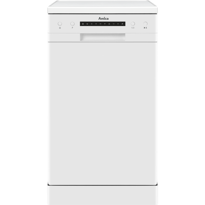 Amica Slimline Freestanding Dishwasher White 9 Place Half Load ADF410WH - Thumbnail 2