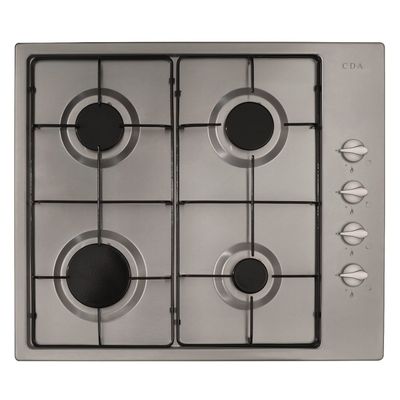 CDA HG6151SS 58cm 4 Burner Gas Hob - Stainless Steel