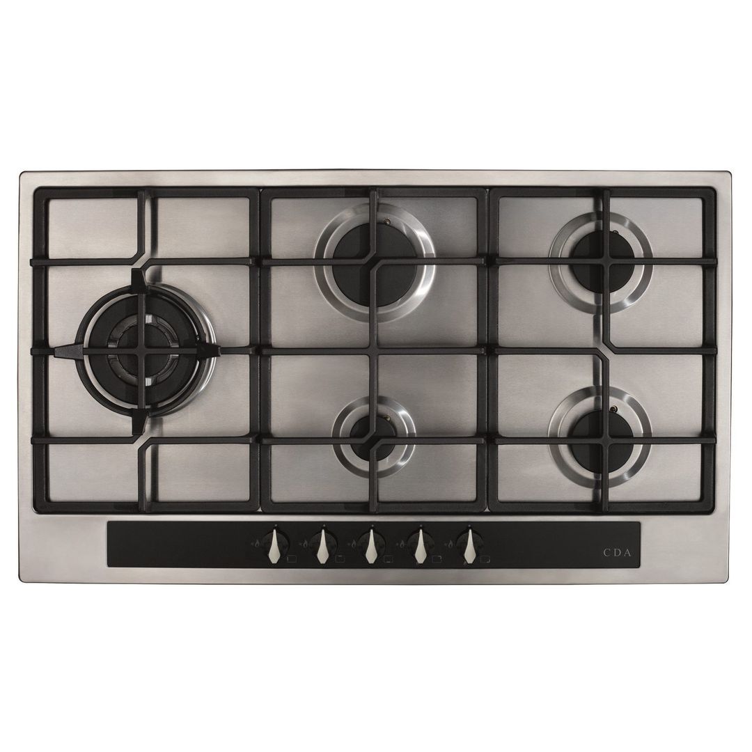 CDA HG9351SS 86cm 5 Burner Gas Hob - Stainless Steel - Image 1