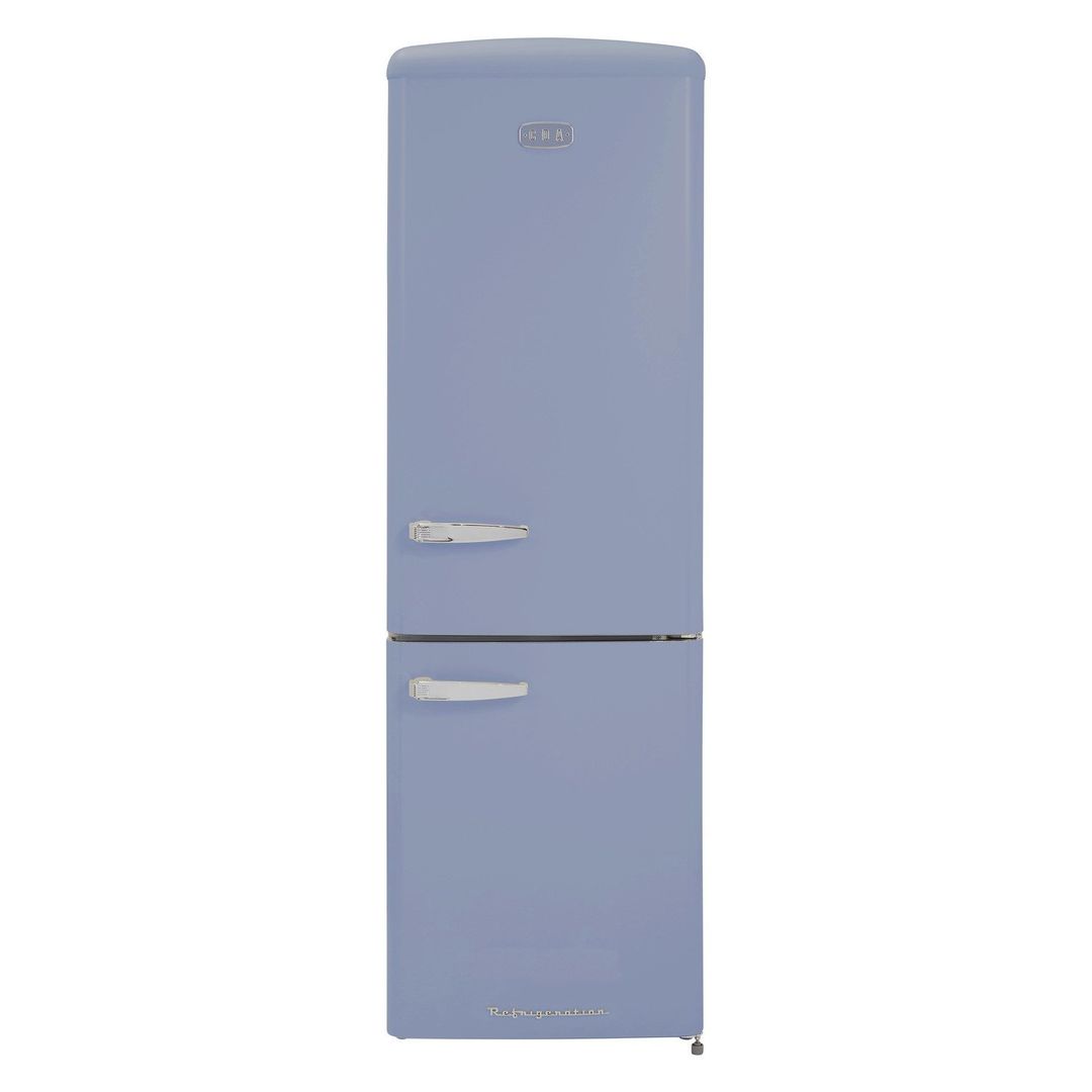 CDA FLORENCE SEA HOLLY 60cm Retro Frost Free Fridge Freezer - BLUE - Image 1