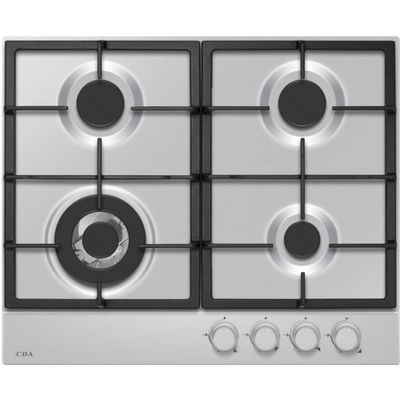 CDA HPG6200SS 60cm 4 Burner Gas Hob - Stainless Steel