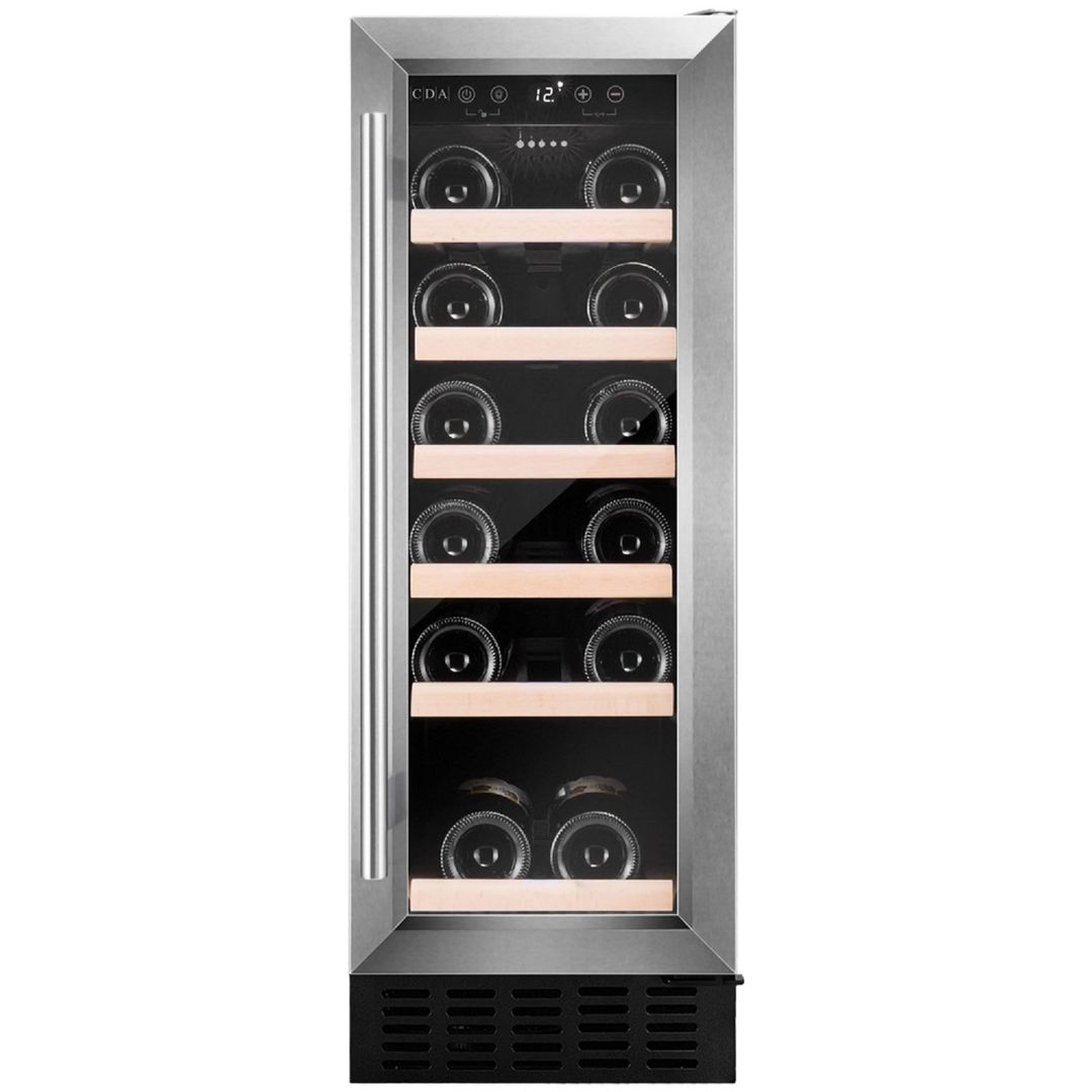 CDA CFWC304SS 30cm Undercounter Wine Cooler - STAINLESS STEEL - Image 1