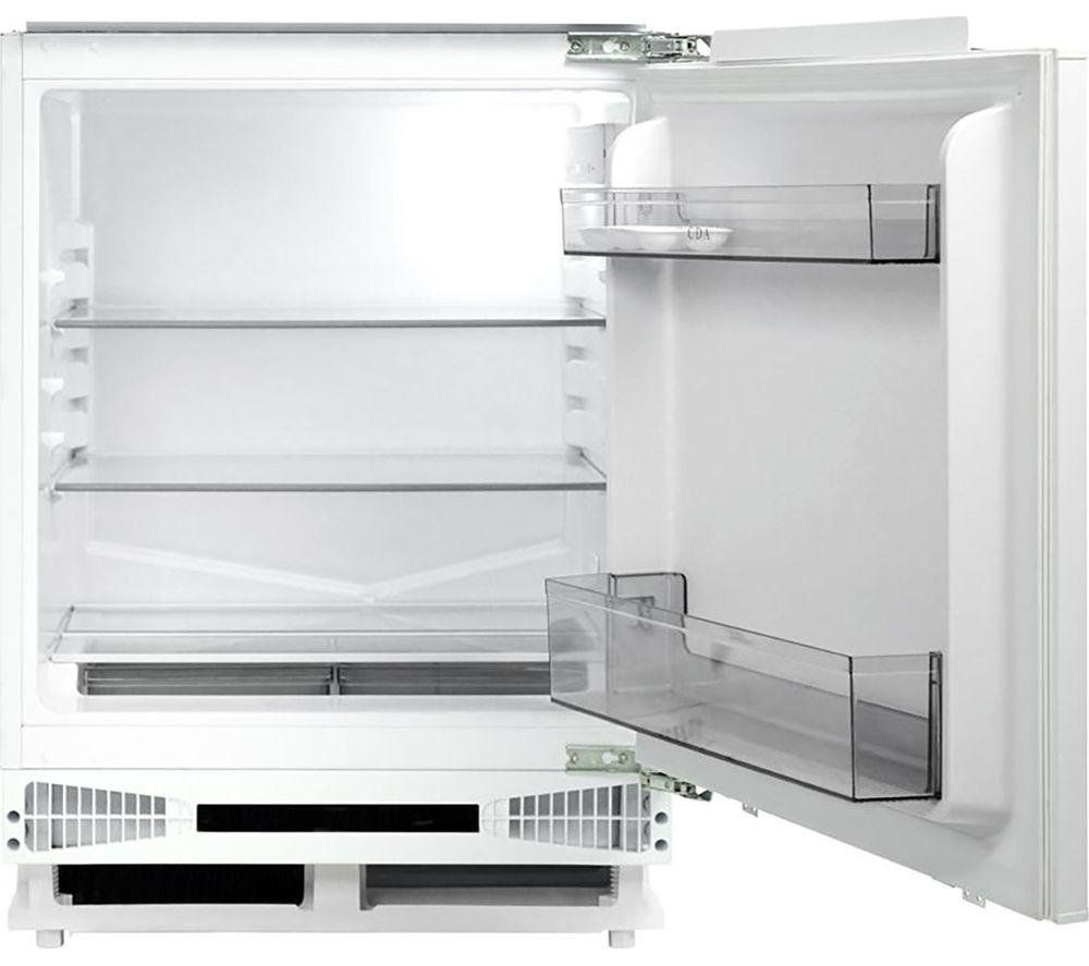 CDA FW224/1 Integrated Undercounter Fridge - Fixed Hinge, White - Image 1