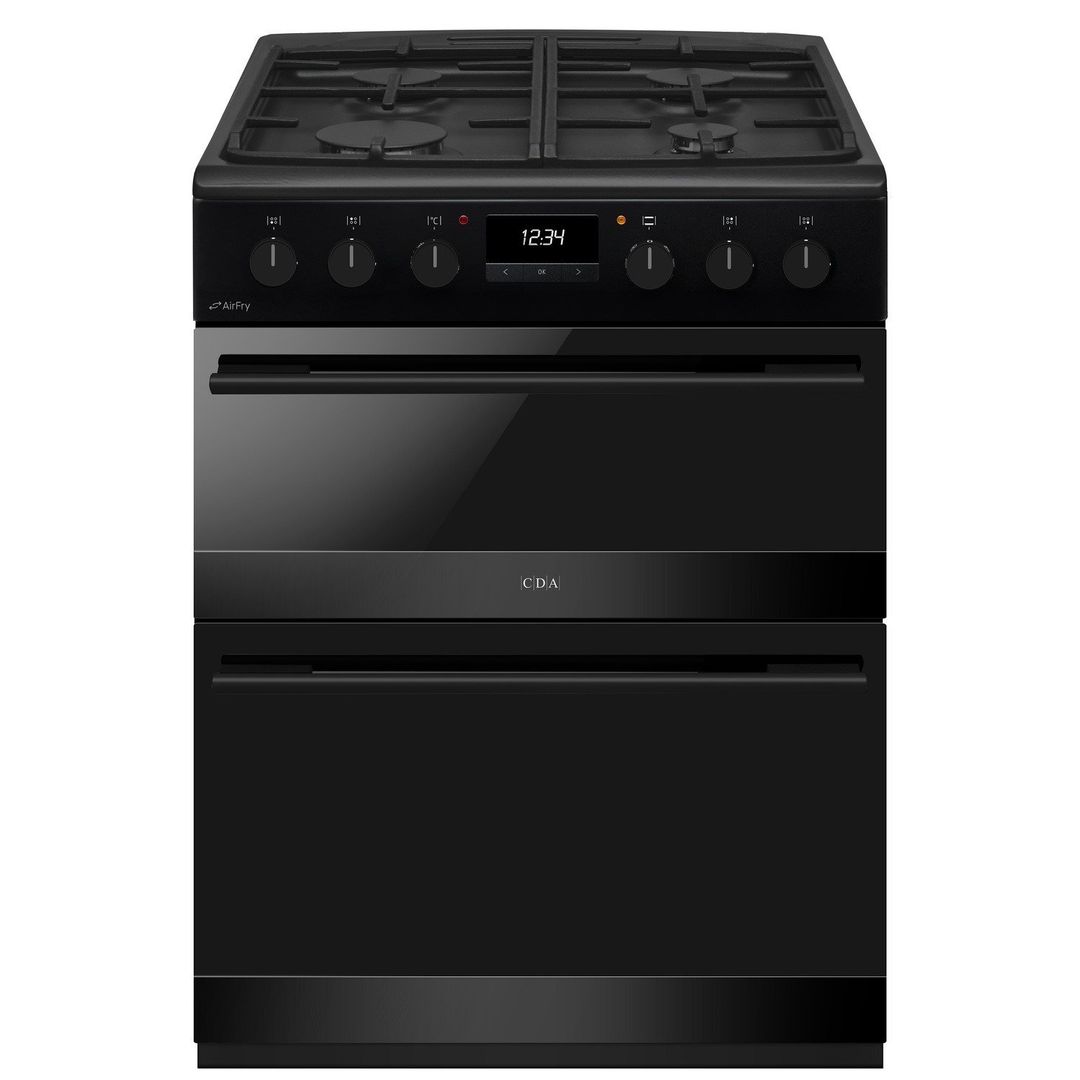 CDA CFD600MB 60 cm Dual Fuel Cooker - Black, Black - Image 1