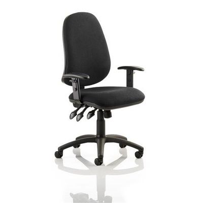 Eclipse Plus XL Chair Black Adjustable Arms KC0035 - Thumbnail 2