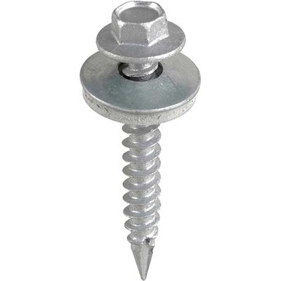 Timco DS45W16BB Slash Point Screws - Hex - For Timber - Exterior - Silver - With Epdm Washer 6.3 X 45 TIMbag 90