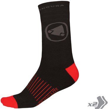 Endura Thermolite II Socks x2 Pack Black - Image 1