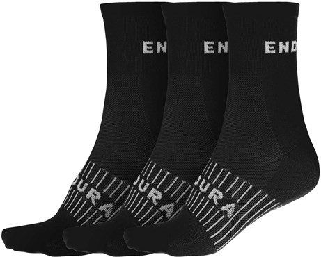 Endura Coolmax Race Socks Triple Pack Black - Image 1