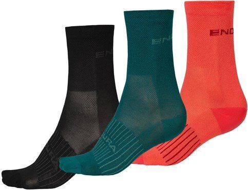 Endura Coolmax Race Womens Socks Triple Pack Black - Image 1
