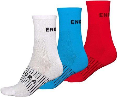 Endura Coolmax Race Socks Triple Pack Multi - Thumbnail 2