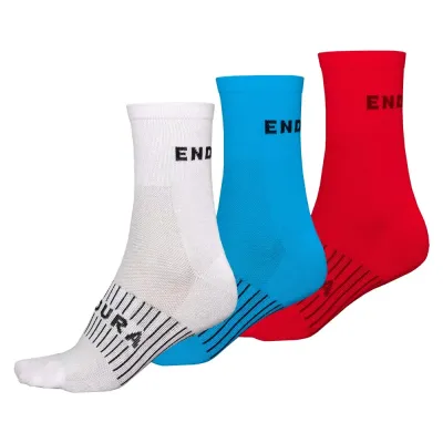 Endura Coolmax Race Socks Triple Pack Multi