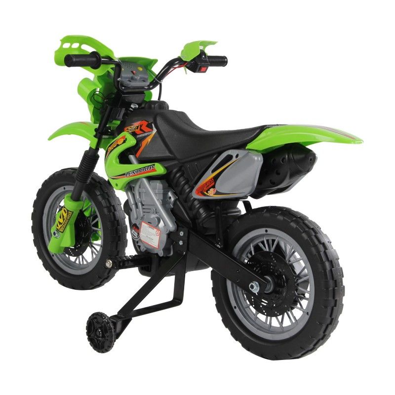 HOMCOM 6V Kids Electric Motorbike Motorcycle Ride On for 3-6 Years - Green - Image 1