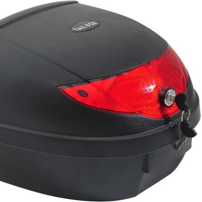 HOMCOM 24L Motorcycle Hard Trunk - Black