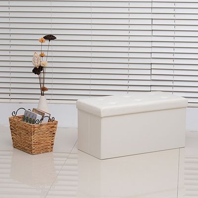 HOMCOM Storage Bench - Cream white