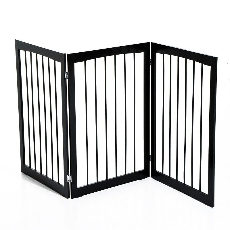 Folding Pet Gate - Dark brown - Image 1