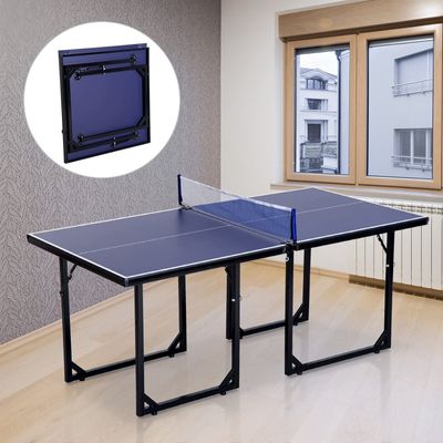 HOMCOM 6FT Folding Table Tennis - Blue