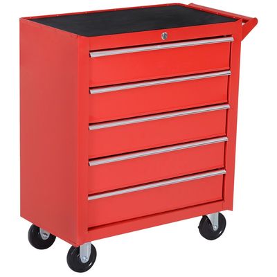 DURHAND Roller Tool Cabinet Stoarge Box - Red
