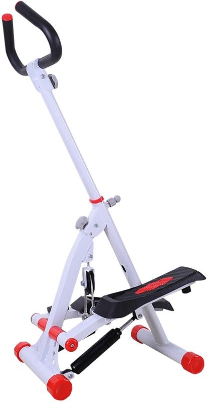 HOMCOM Home Stepper with Handle Hand Grip - White - Image 1