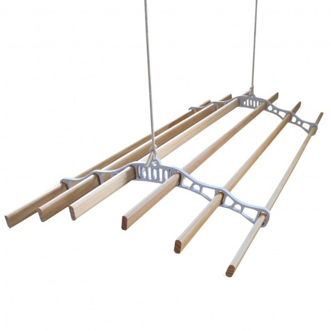 Clothing Airer Ceiling Pulley White 1.2m - White - Image 1