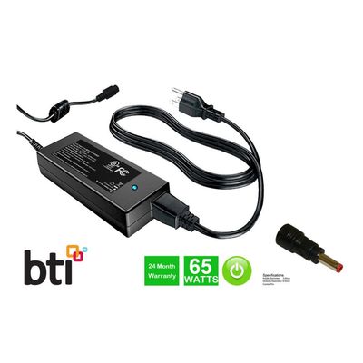 BTI alt to DELL AC Adapter 19.5V 3.34A 65W (4.5mmx3.0mm) includes powe