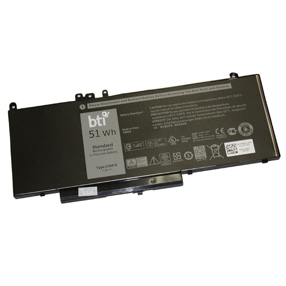 BTI alt to Dell Battery E5450 E5550 4 Cell 51Whr OEM: 7FR5J - Image 1