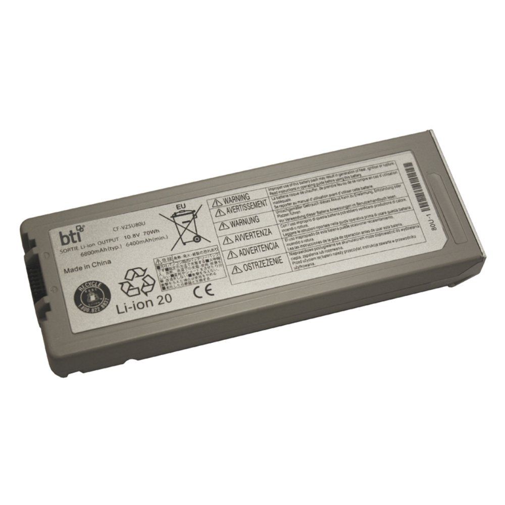 BTI 70Wh 6 cell CF-VZSU80U compatible battery for PANASONIC TOUGHBOOK C2 (MK1) TOUGHBOOK C2 TOUGHBOOK CF-C2 MK1 TOUGHBOOK CF-C2 - Image 1