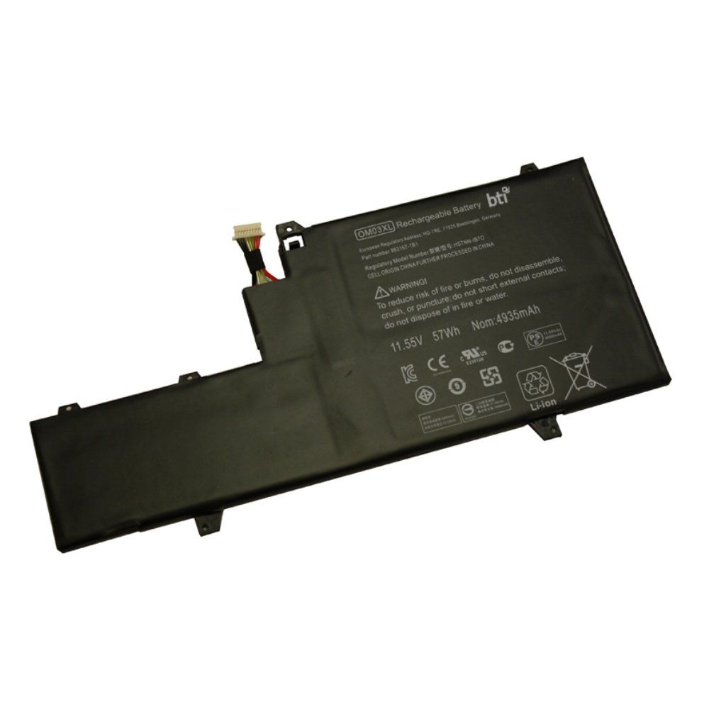 BTI Replacement Battery for HP Elitebook 1030 G2 Elitebook X360 1030 G2 replacing OEM part numbers 863280-855 OM03XL OM03057XL-PL //11.5V 4950mAh - Image 1