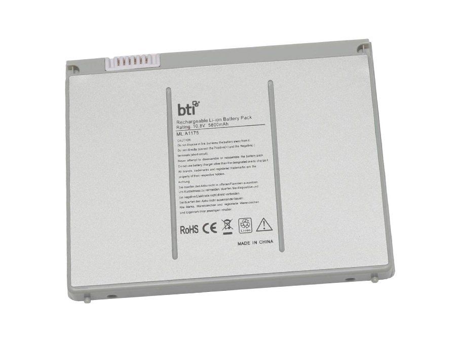 BTI 56Wh 3 cell A1175 compatible battery for APPLE MACBOOK PRO 15-INCH LATE 2007 MA895LL/A MACBOOK PRO 15-INCH LATE 2007 MA896LL/A - Image 1