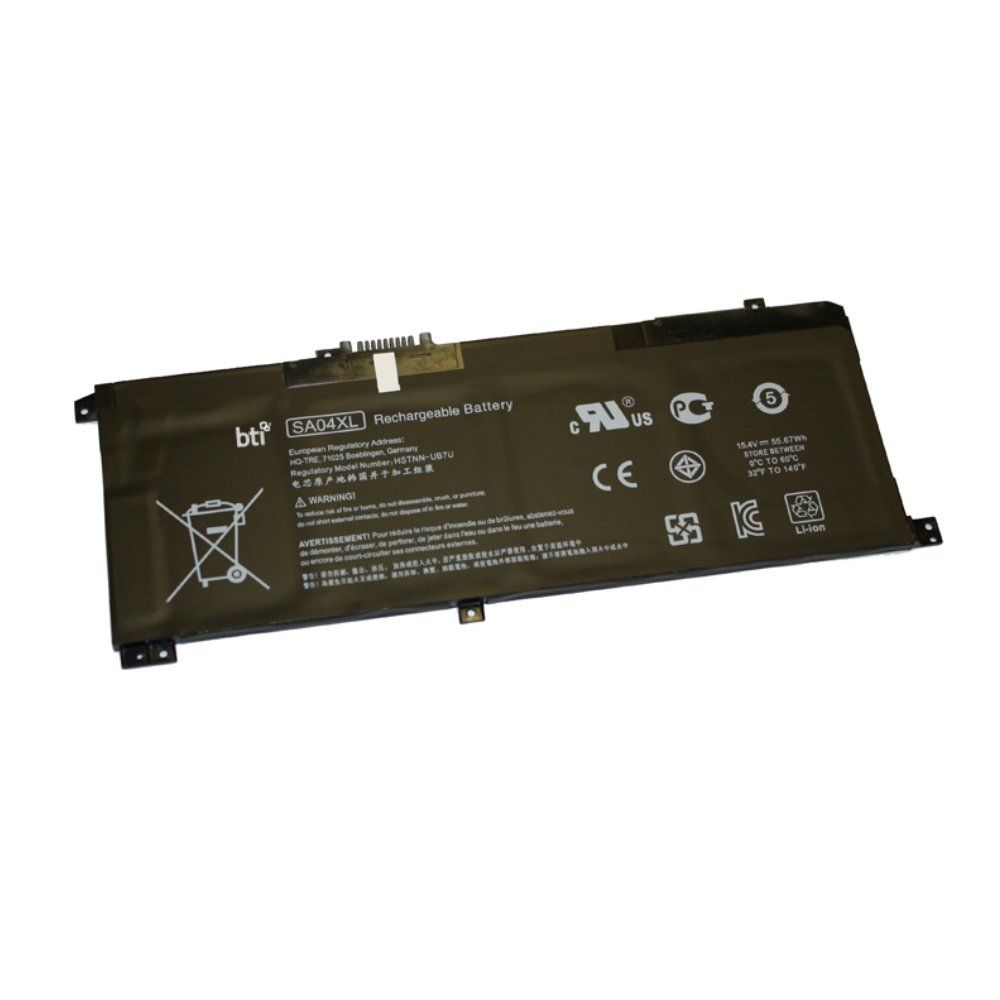BTI 55.6 4 cell SA04XL compatible battery for HP - COMPAQ ENVY X360 15Z-DS000 CONVERTIBLE PC ENVY X360 15T-DR100 CONVERTIBLE PC - Image 1