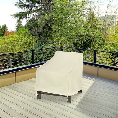 Outsunny 600D Oxford Cloth Single Chair Furniture Cover - Beige