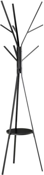 HOMCOM 180cm Free Standing Coat Rack - Black
