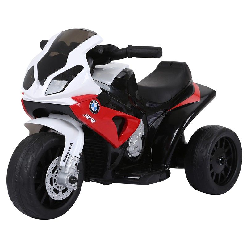 HOMCOM Electric Kids Ride on Motorcycle BMW Liscensed with Headlights Music - Red - Image 1