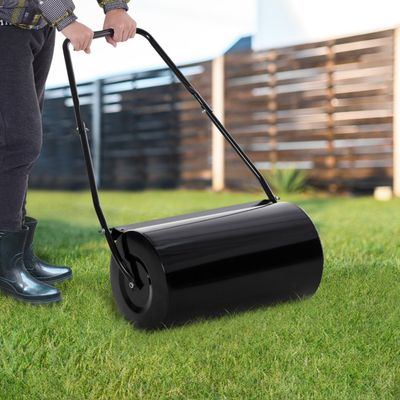Outsunny Heavy Duty Garden Lawn Roller - Black - Thumbnail 2
